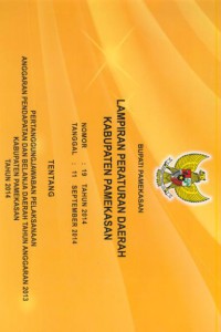 Lampiran peraturan daerah kabupaten pamekasan nomor 19 tanggal 11 september 2014 tentang pertanggungjawaban pelaksanaan anggaran pendapatan dan belanja daerah tahun anggaran 2013 kabupaten pamekasan tahun 2014