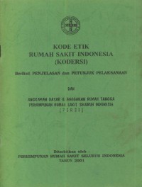 Kode etik rumah sakit indonesia (KODERSI)